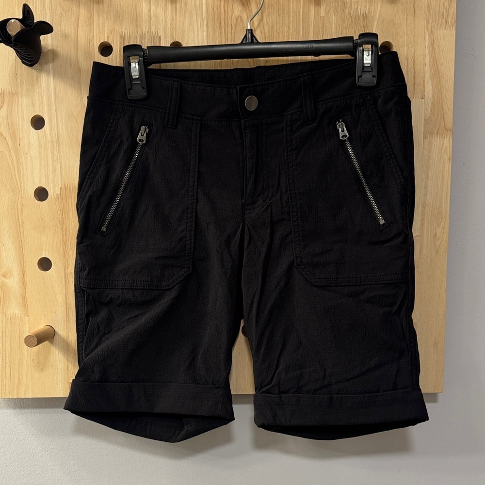 Sleek Black Women's Cargo Shorts
